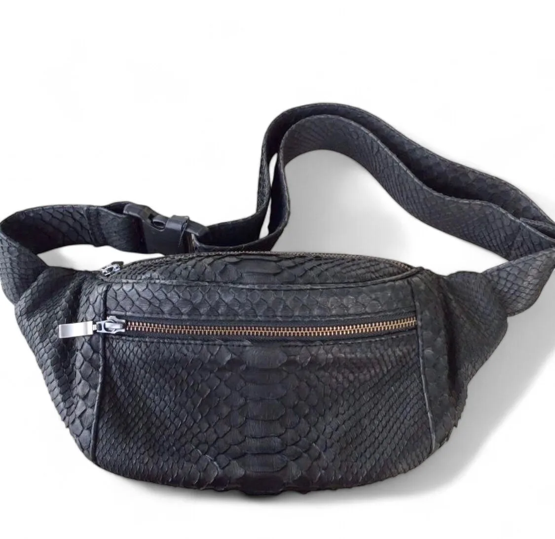 Python Snake Skin Waist Bag