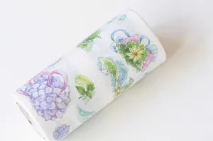 Retro Wide Washi Tape Flower Lined Washi Tape 80mm x 3M A13147