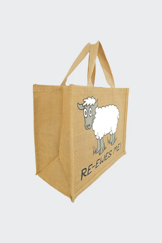 Sheep Animal Jute Bag (Pack Of 2)