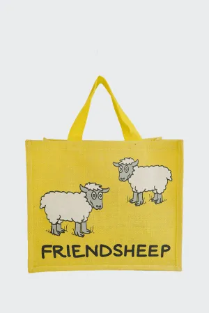 Sheep Animal Jute Bag (Pack Of 2)