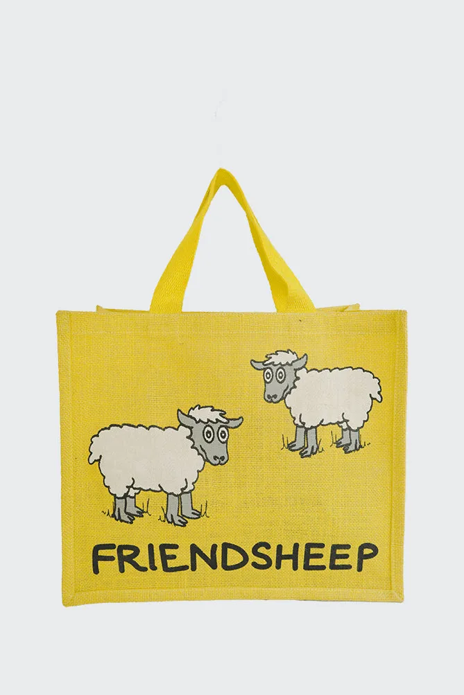 Sheep Animal Jute Bag (Pack Of 2)