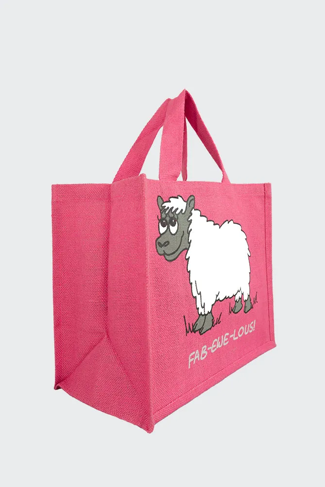 Sheep Animal Jute Bag (Pack Of 2)