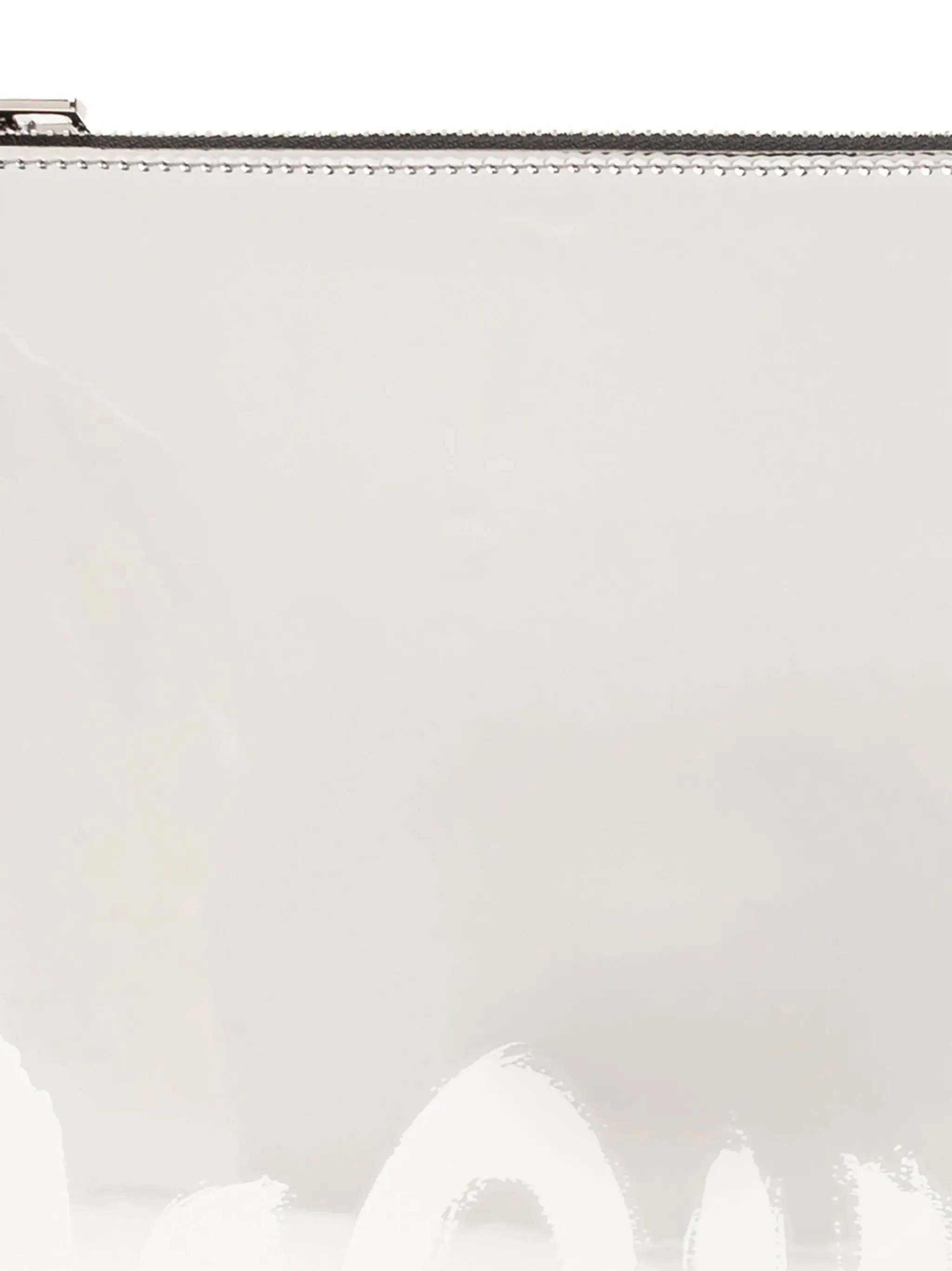 Silver Metallic Logo Print Bag