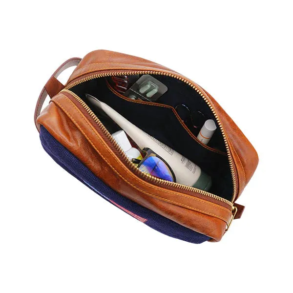 Smathers & Branson Black Labrador Needlepoint Toiletry Bag