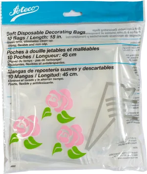 Soft disposable piping bags 10pc 45cm -4685