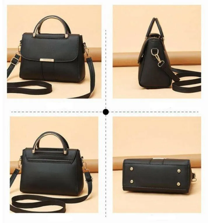 Sophisticated Vegan Leather Flap Bag