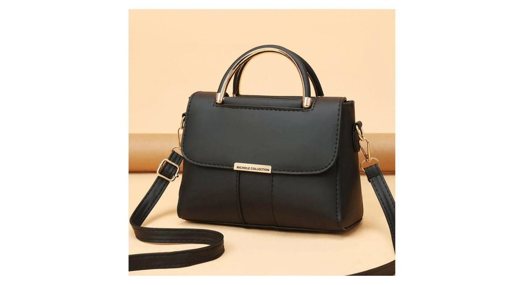 Sophisticated Vegan Leather Flap Bag
