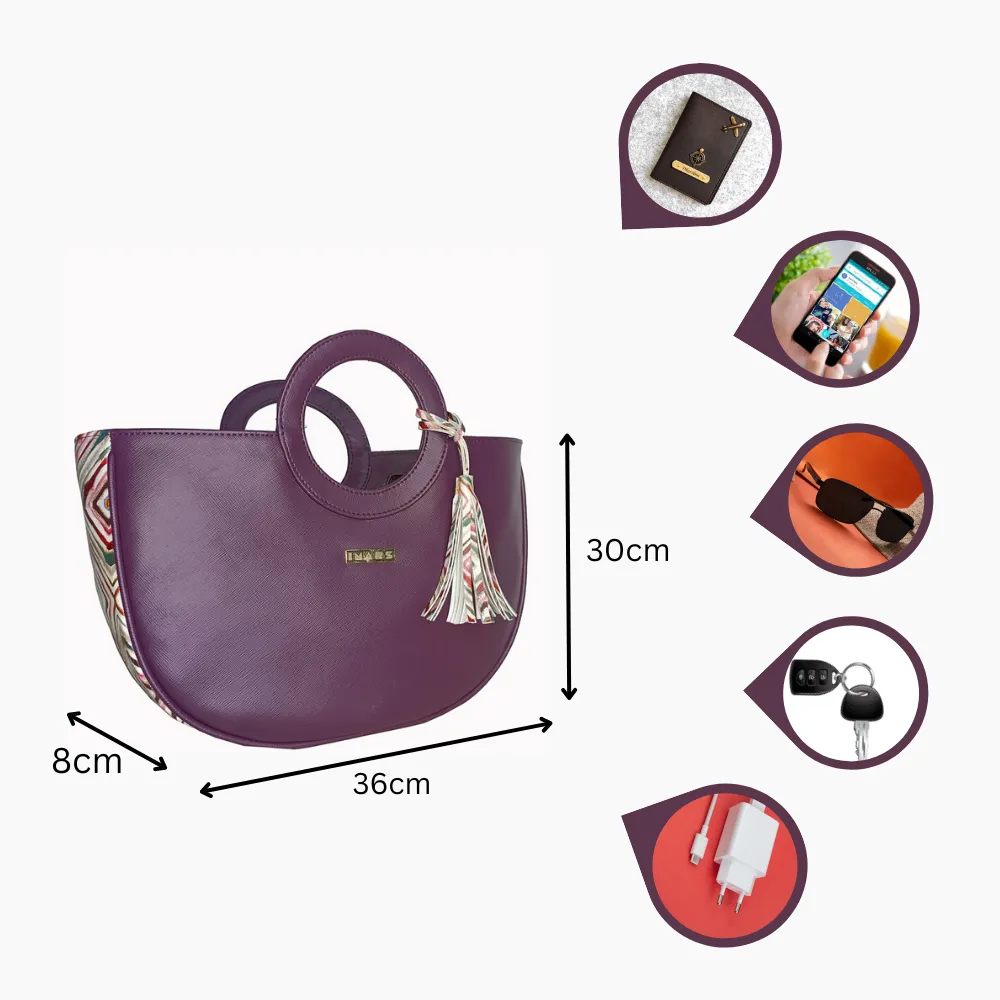 Sophisticated Violet Basket Bag Perfect For Women & Girls