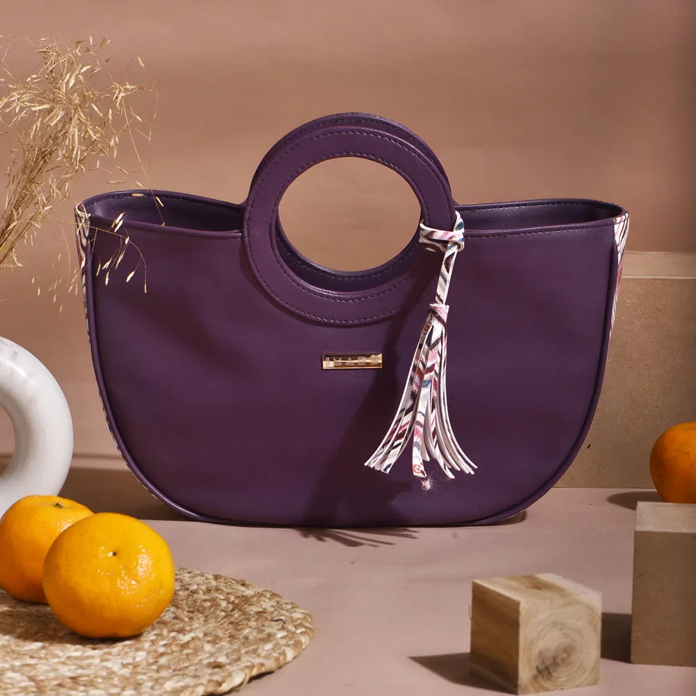 Sophisticated Violet Basket Bag Perfect For Women & Girls