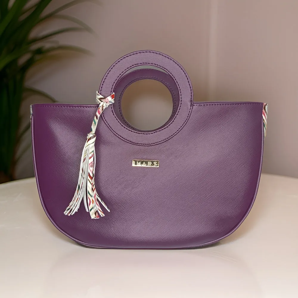 Sophisticated Violet Basket Bag Perfect For Women & Girls