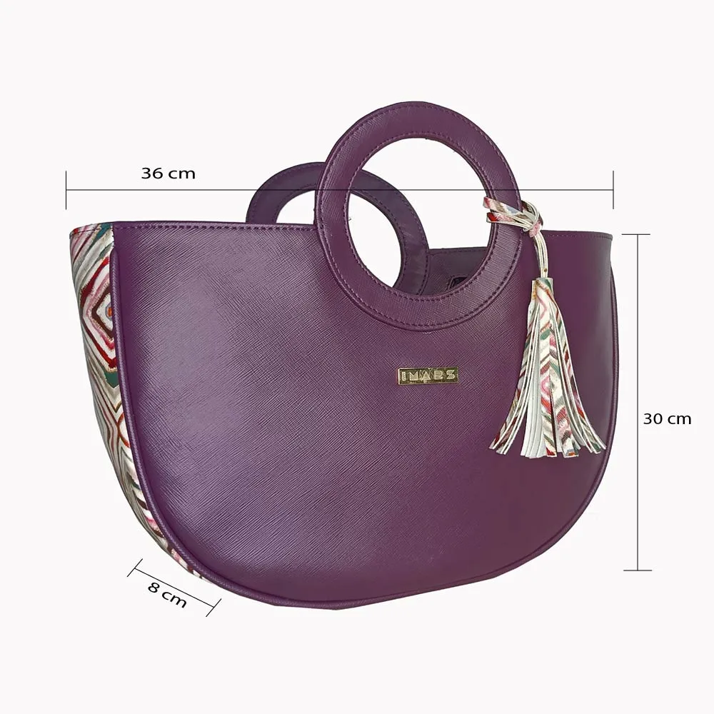 Sophisticated Violet Basket Bag Perfect For Women & Girls