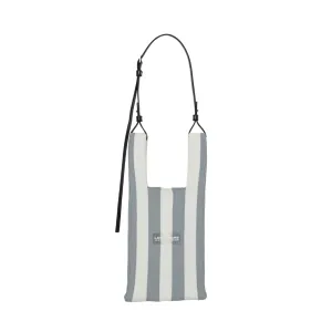 STRIPE MARKET BAG SMALL / GRAYxIVORY