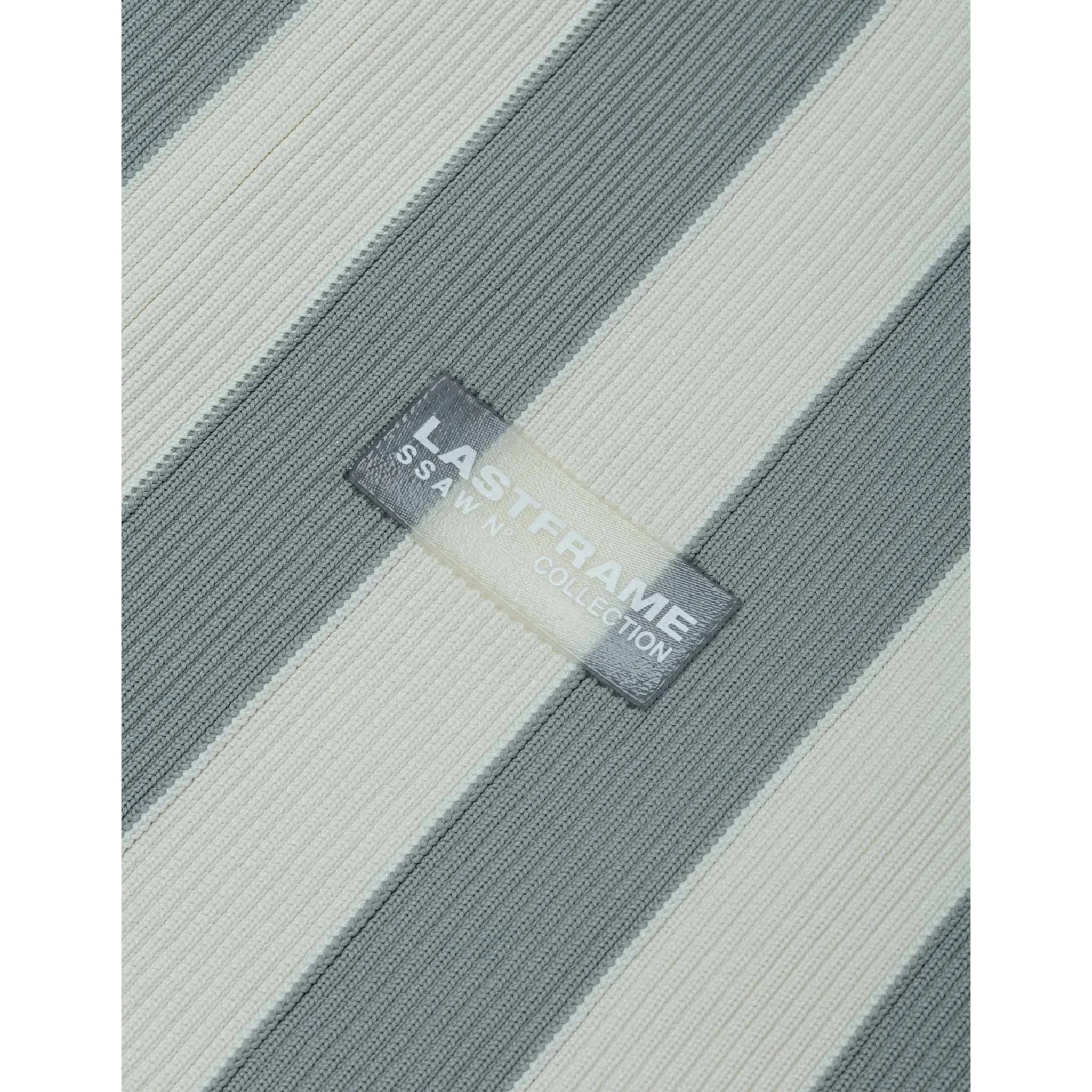 STRIPE MARKET BAG SMALL / GRAYxIVORY