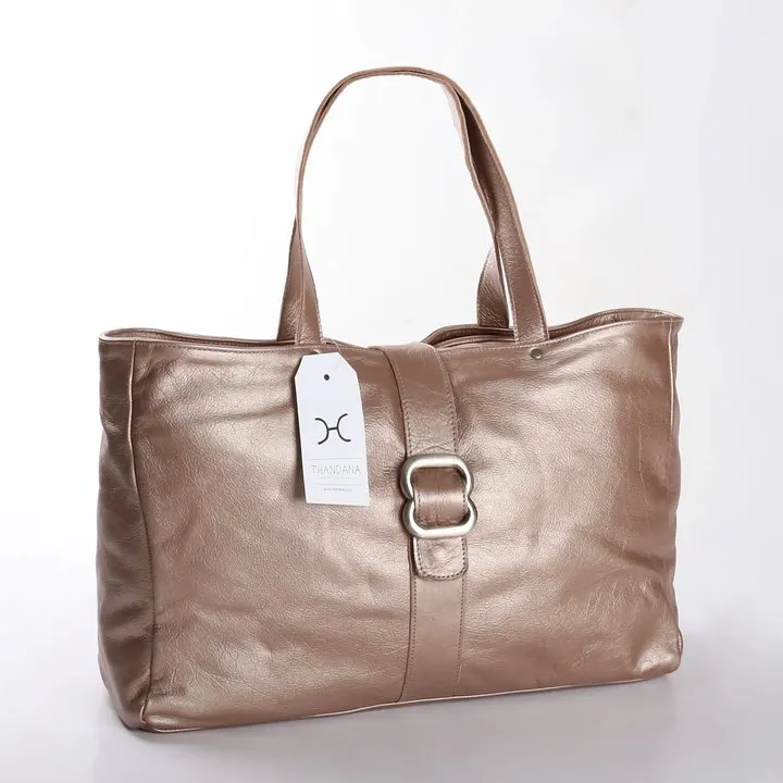 Thandana Jax Metallic Leather Handbag