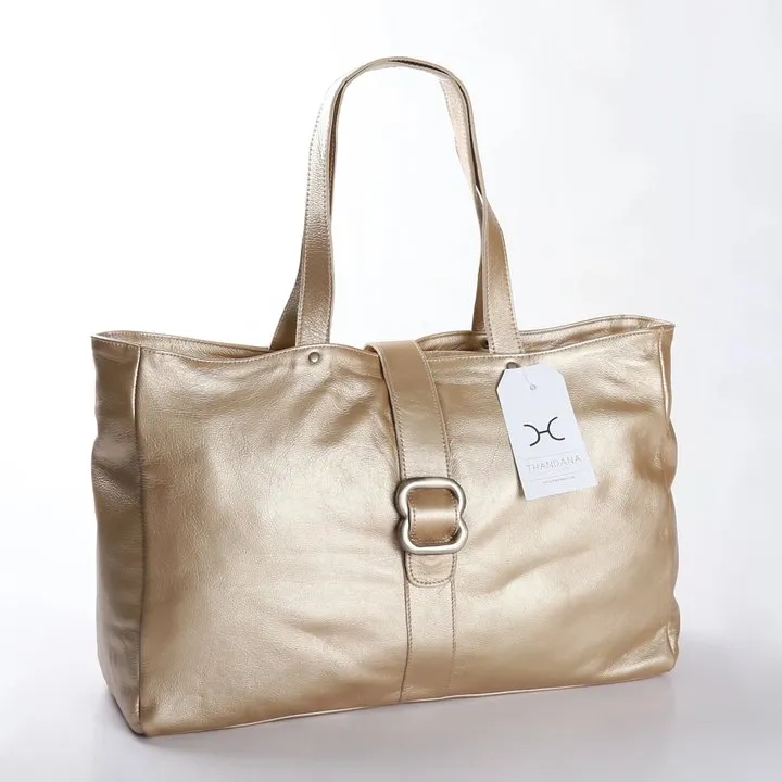 Thandana Jax Metallic Leather Handbag