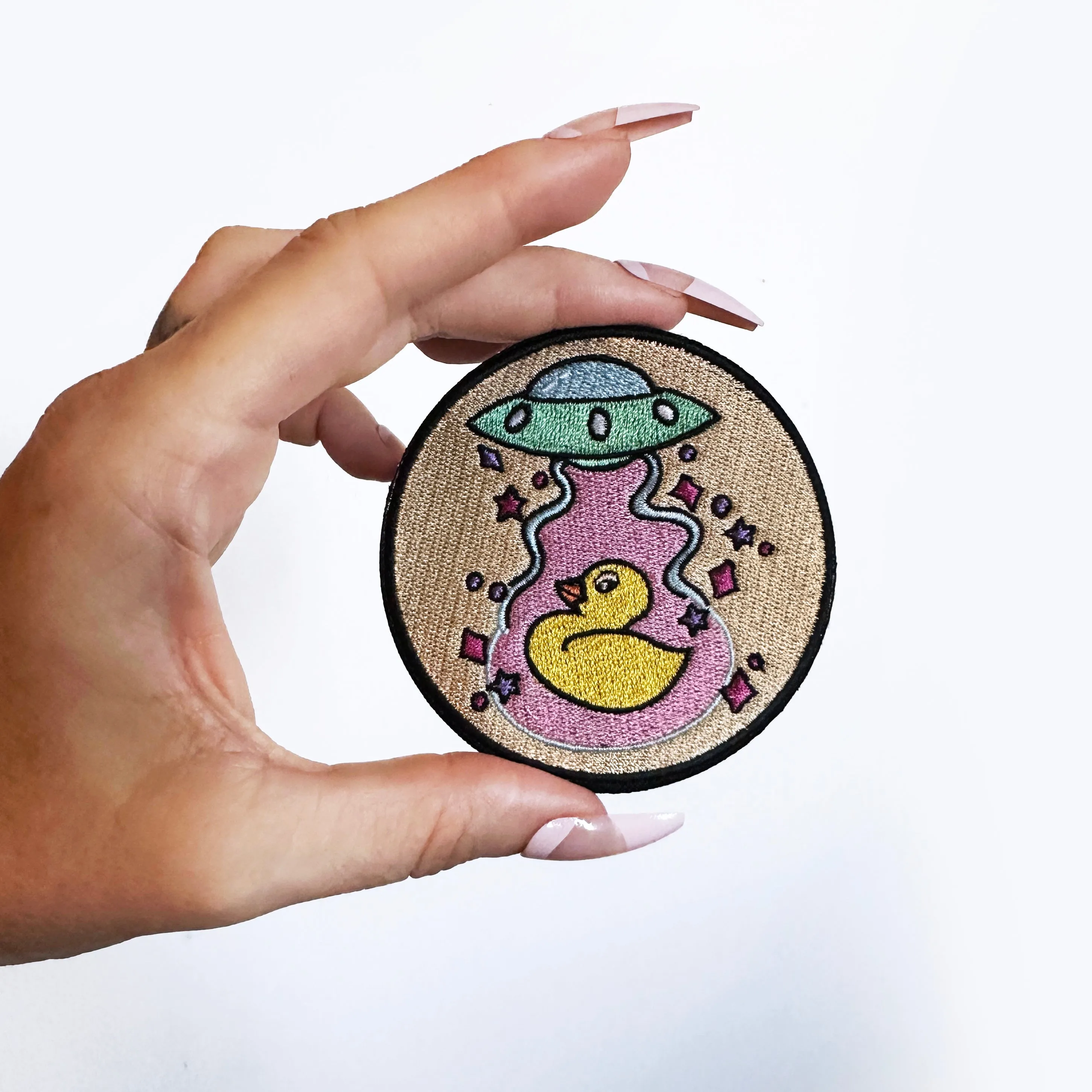 UFO Rubber Ducky Iron On Patch