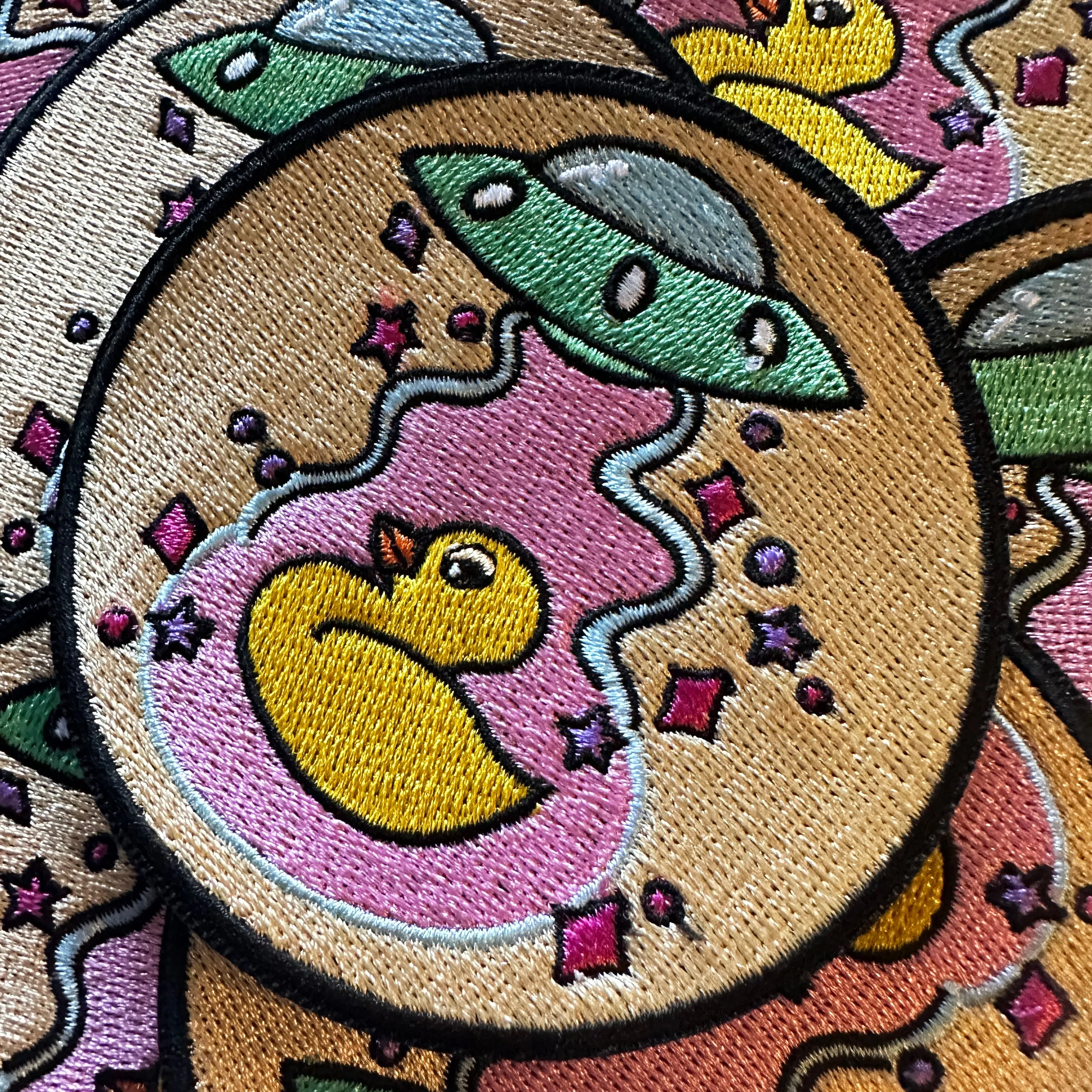UFO Rubber Ducky Iron On Patch