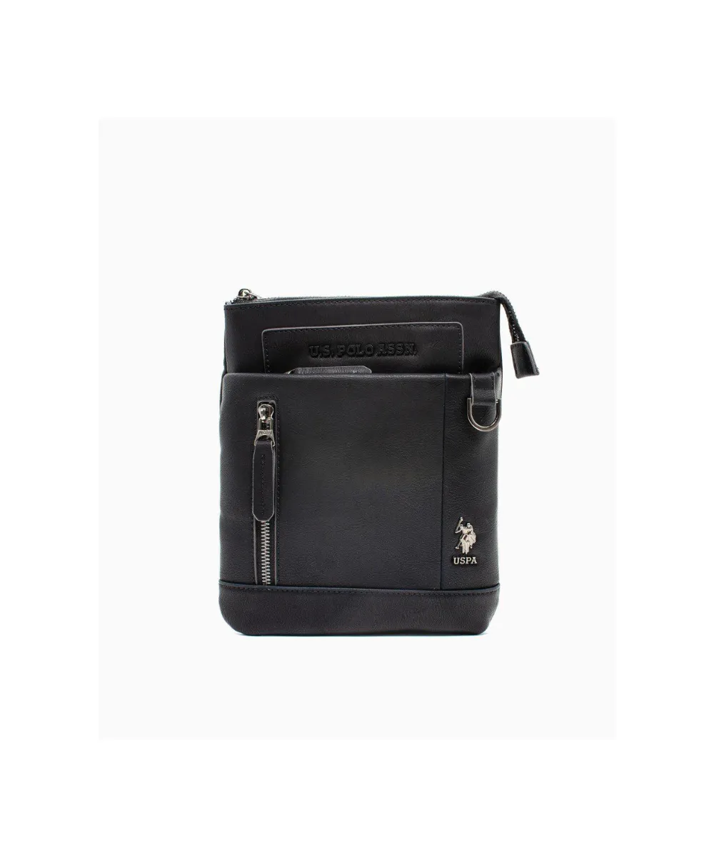 US POLO ASSN. MEN CAMBRIDGE MINI FLAT CROSS IN BLACK