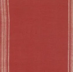 Vintage Look Red with Cream Stripes Toweling