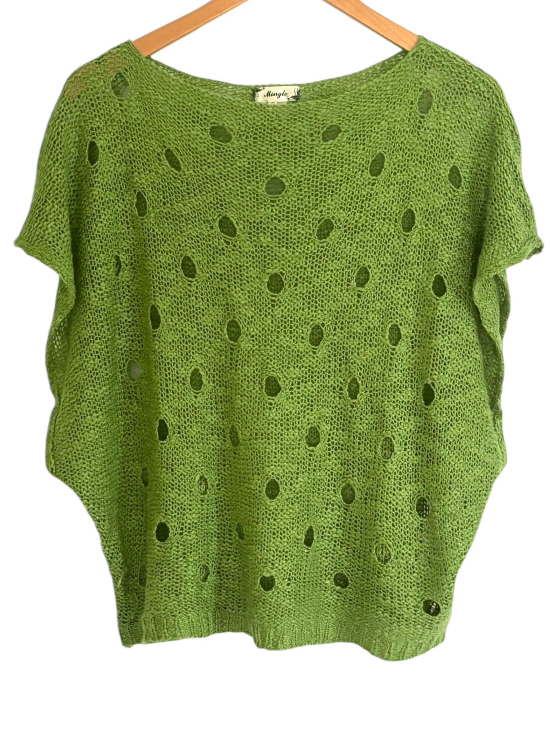 Warm Spring Everglade Sleeveless Slouchy Open-Knit Pullover