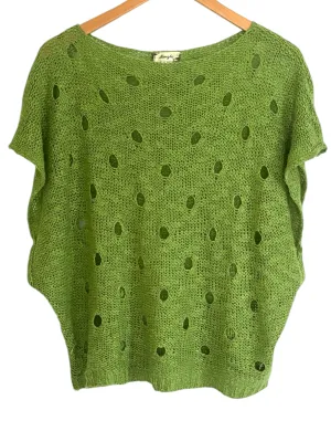 Warm Spring Everglade Sleeveless Slouchy Open-Knit Pullover