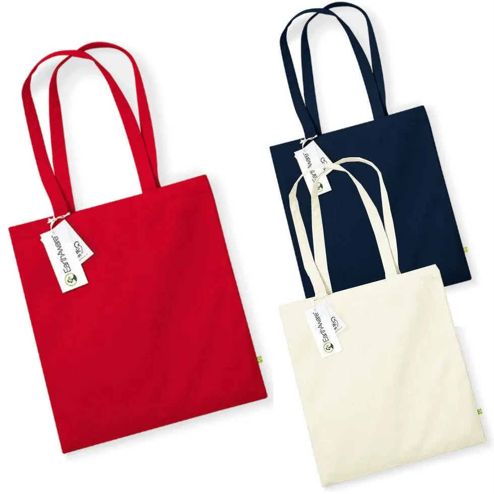 Westford Mill - W801 Earth Aware Tote - Organic Bag For Life - Choose Colour
