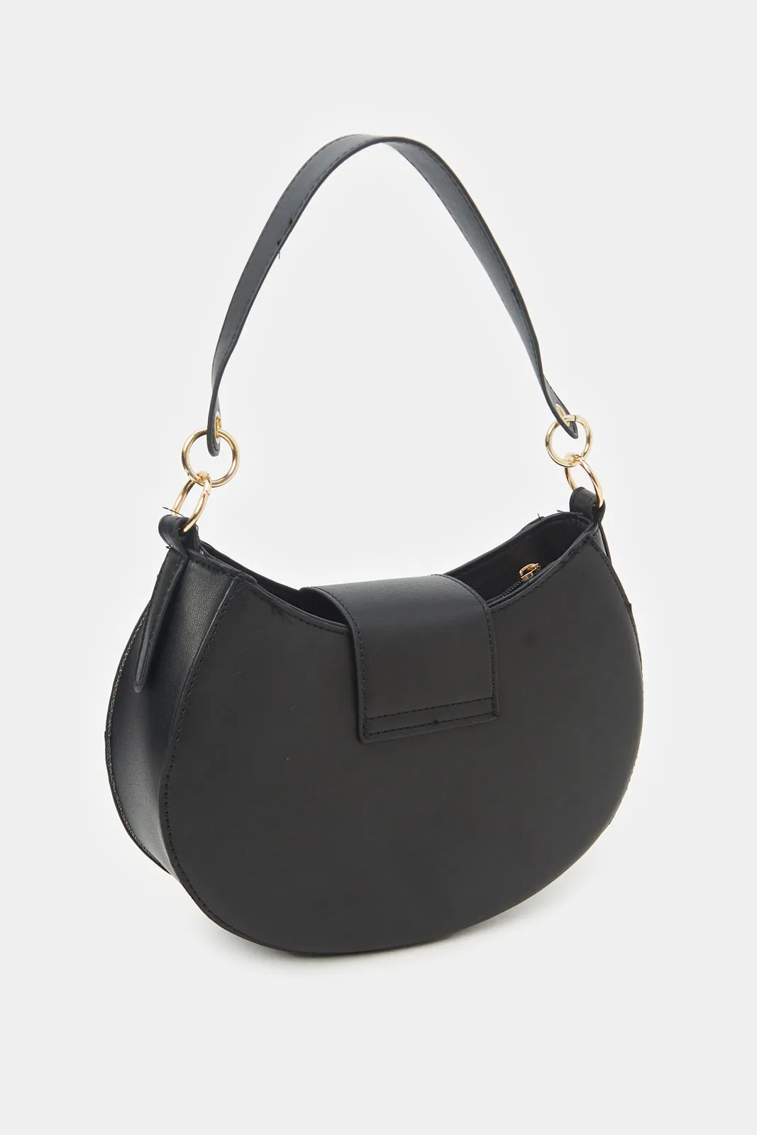 Women Black Plain Cross Body Bag