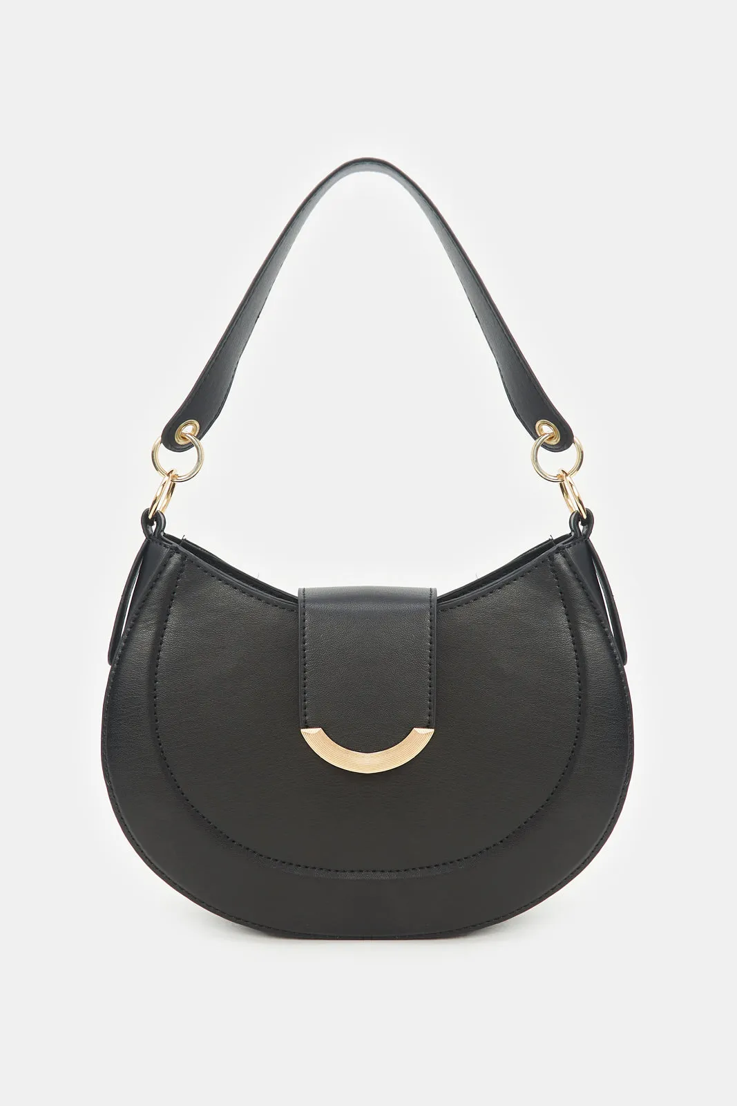Women Black Plain Cross Body Bag
