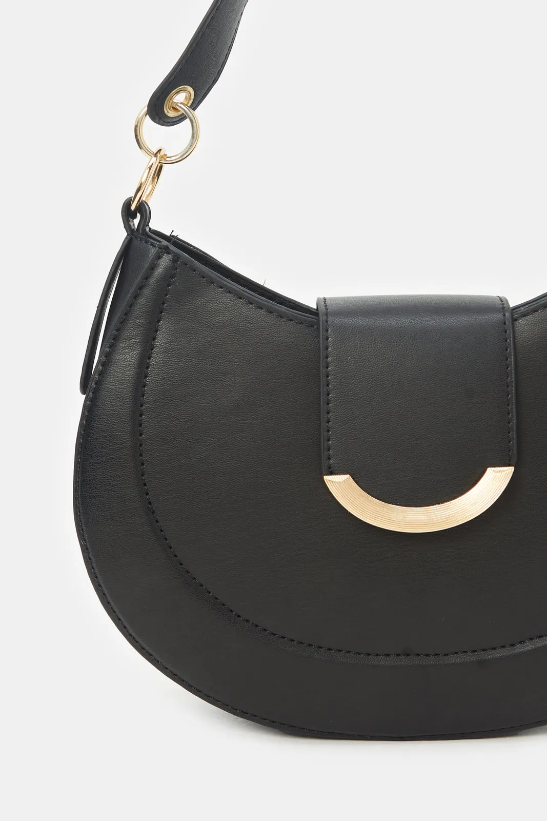 Women Black Plain Cross Body Bag