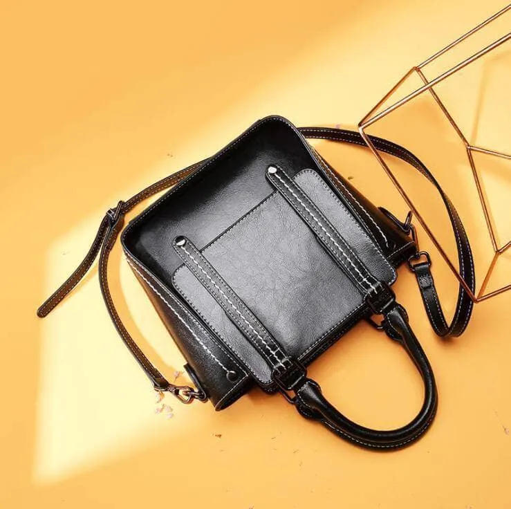 Women Totes Bag Patent Leather Look Messenger