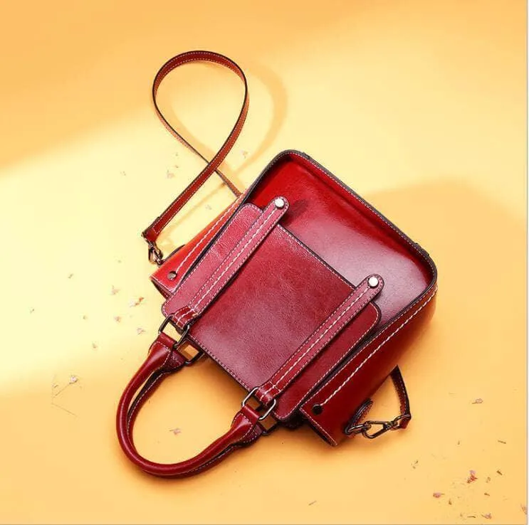 Women Totes Bag Patent Leather Look Messenger