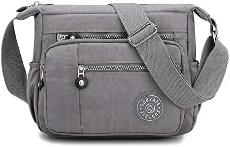 Womens Cross Body Bag Casual Shoulder Bag Handbag Multi Pocket Messenger for Shopping Daily Use